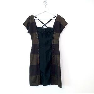 Marc by Marc Jacobs Louisa Dress in black & gold XS